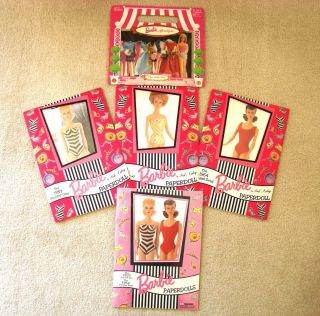  Lot of 5 Uncut Barbie Paperdolls