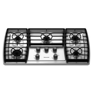 KITCHENAID 36 GAS COOKTOP KGCK366VSS SOME SCRATCHES ON BURNERS TOP AND