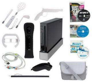 Nintendo Wii Game Console w/ 2 Games, Accessories and Just Dance 2