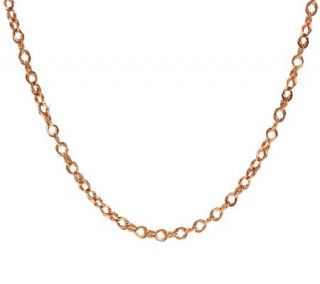 Bronzo Italia 36 Polished Double Rolo Link Chain Necklace —