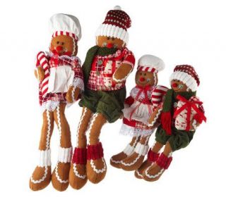 piece Sitting Fabric Gingerbread Family by Valerie —