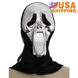 Crazy Scared Ghost Scream Face Mask for Costume Party Halloween