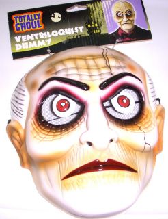 Ventriloquist Dummy Plastic Face Mask Costume