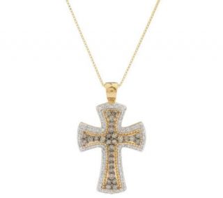 AffinityDiamond 18K Clad Sterling 3/4 ct tw Cross Enhancer —