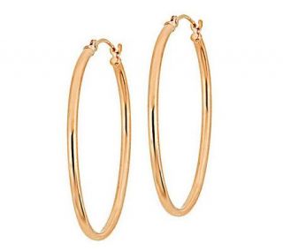 EternaGold 1 1/4 Polished Oval Hoop Earrings 14K Gold —