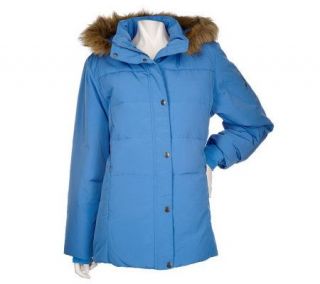 Zero Xposur Down/Feather Quilted Jacket with Removeable Hood