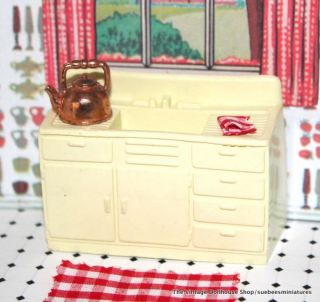 MARX Vintage Dollhouse Furniture CONTEMPORARY KITCHEN SINK 1/2
