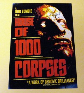 House of 1000 Corpses PP Signed 12x8 Poster Rob Zombie