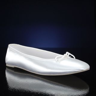 Colorful Creations CC835 Size 12 Dyeable White Ballet Flat Wedding