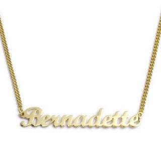 Personalized Nameplate Goldtone Stainless Steel18 Necklace —