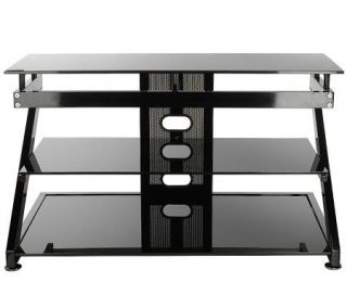 Line Design Escalante 40 TV Stand w/ Black Glass & Glossy Frame 
