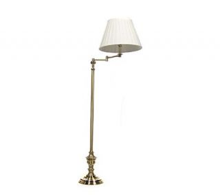 Stiffel Solid Brass Traditions 60 Swing Arm Floor Lamp —