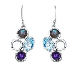 Or Paz Sterling Roman Glass & Gemstone Drop Earrings   J306749
