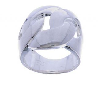 Sterling Bold Interlocking Polished Ring —