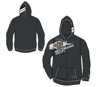 NFL New Orleans Saints Womens Distressed Hooded Sweatshirt —