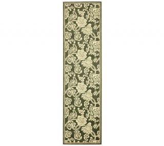 Treasures Allover Floral Power Loomed Rug   22 x 8   H361850