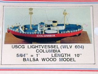 Coast Guard SHIP Columbia Wood Model Kit USCG WLV 604 Coast Guard SHIP