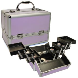 Makeup Cosmetic Aluminum Case Box Storage with Tiers