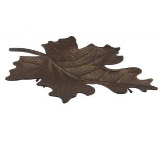 Bombay Metal Oak Leaf Rustic Platter —