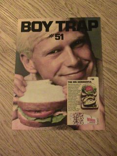 1969 Boy Trap 51 Advertisement Wonder Bread Mr Wonderful Man Ad