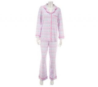 SleepIn by BedHead PJs Fair Isle Notch Collar Pajama Set —