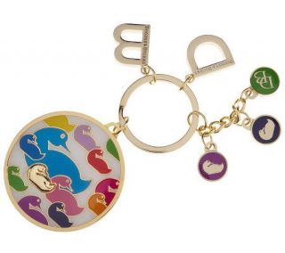 Dooney & Bourke Wonder Duck Charm Goldtone Keychain —