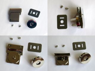  25mmx30mm NICKEL Magnetic purse snap locks, magnetic bag closures