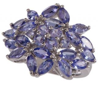 Sterling 2.55 ct tw Marquise and Round Tanzanite Spray Ring — 
