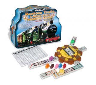 Mexican Train and Chicken House Dominoes in Collectible Tin — 