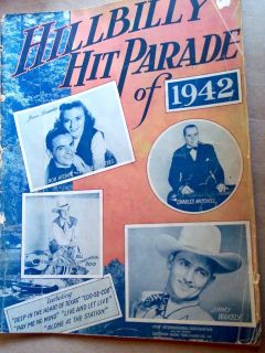 Vintage Western Hillbilly Hit Parade Song Book 1942