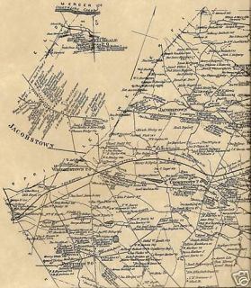 Cookstown NJ 1876 Map with Homeowners