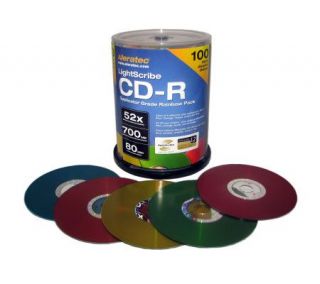 Aleratec LightScribe CD R Multi Colored 100 Pack —
