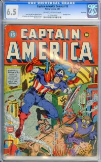 Captain America Comics 15 1942 CGC FN 6 5 Cow Natzi Swastika Rockford