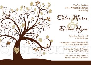 Tree of Love Bridal Shower Couples Shower Wedding Invitation Printable