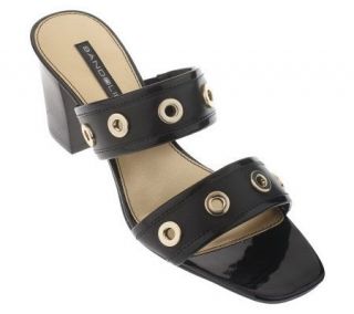 Bandolino Double Band Stacked Heel Sandals with Ring Details