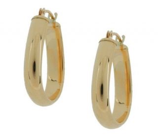 EternaGold 3/4 Polished Domed Hoop Earrings 14K Gold —