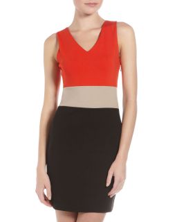 Romeo Juliet Couture Colorblock Sleeveless Dress Red