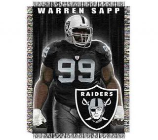 NFL Oakland Raiders Warren Sapp Throw Blanket —