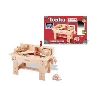 Tonka Wooden Workbench with Extra Vehicle —