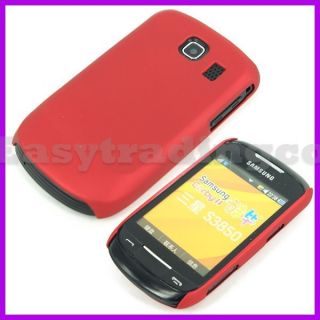 Hard Back Cover Case Samsung S3850 Corby II 2 Red