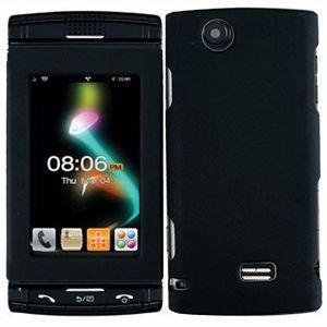 Rubber Black Hard Snap on Case Cover for Sharp FX Protector