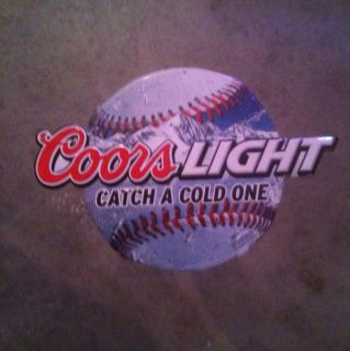 Coors Light Baseball Aluminum Sign