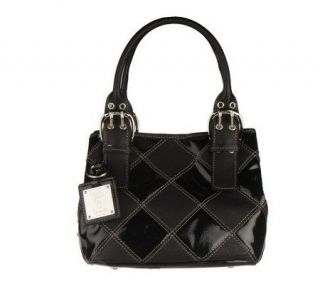 Tignanello Pebble Leather and Patent Quilted French Tote —