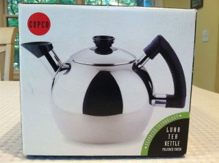 Brand New COPCO Luna Polished 18 10 Stainless Steel Tea Pot Kettle 2 5
