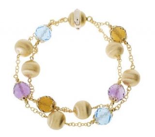 Arte dOro 8 Double Strand Gemstone Bead Bracelet, 18K Gold