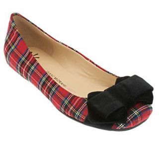 Isaac Mizrahi Live Flats with Bow Detail —