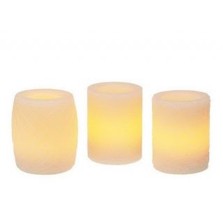 Candle Impressions S/3 Flameless 4 Candles w/ Gift Bags & Timer