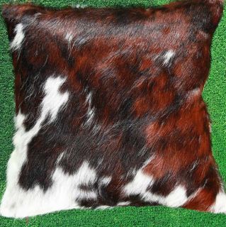  Cover Hair on Leather Patchwork Cushion Cow Hide Western PL4
