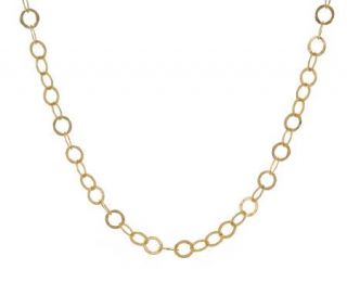 Veronese 18K Clad 60 Hammered Mini circle Link Necklace —