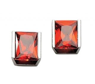 Steel by Design Red Cubic Zirconia StudEarrings   J302461